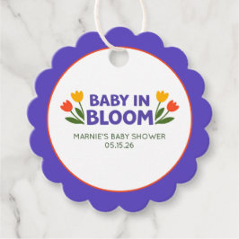 Etiquetas Para Recuerdos Baby in Bloom Bold Colorful Tulip Chic Baby Shower