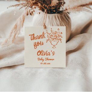 Etiquetas Para Recuerdos Baby In Bloom Hand Drake Floral Baby Shower