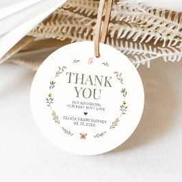 Etiquetas Para Recuerdos Baby in Bloom Wildflower Baby Shower Favor Tags