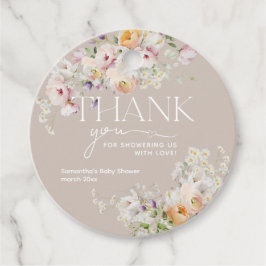 Etiquetas Para Recuerdos Baby in Bloom Wildflower Boho Baby Shower