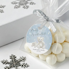 Etiquetas Para Recuerdos Baby, It's Cold Outside Teddy Bear Wonderland