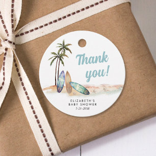 Etiquetas Para Recuerdos Baby On Board Surfing Beach Baby Shower Gracias