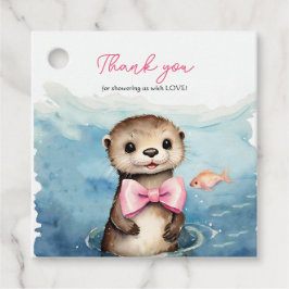Etiquetas Para Recuerdos Baby Otter Baby Shower Gracias