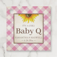 Baby Q Gingham and Sunflower Gracias Rosa