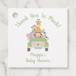 Etiquetas Para Recuerdos Baby Shower Animal Safari Gracias