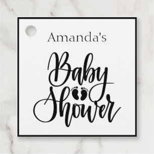 Etiquetas Para Recuerdos Baby Shower con script personalizado gracias