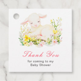 Etiquetas Para Recuerdos Baby Shower Corderito de Primavera