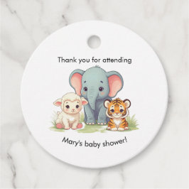 Etiquetas Para Recuerdos Baby Shower de animales