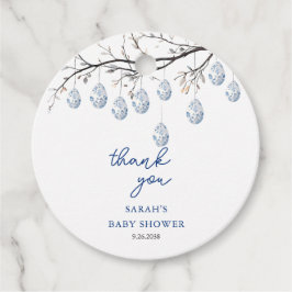Etiquetas Para Recuerdos Baby Shower de Easter Bunny Chinoiserie