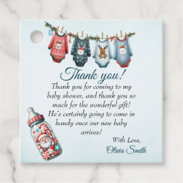 Etiquetas Para Recuerdos Baby Shower de invierno de Navidades de bebé de Sa