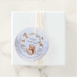 Etiquetas Para Recuerdos Baby Shower de la ardilla neutra de género inverna