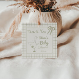 Etiquetas Para Recuerdos Baby Shower de la cinta de opciones de ganso de ma