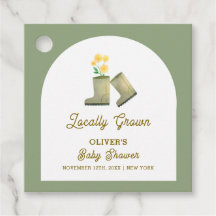 Baby Shower de Sage Green Boots florales de cosech