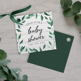 Etiquetas Para Recuerdos Baby Shower de Vegetación Rústica