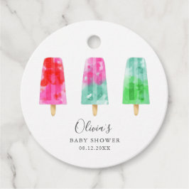 Etiquetas Para Recuerdos Baby Shower de verano de Popsicles coloridos