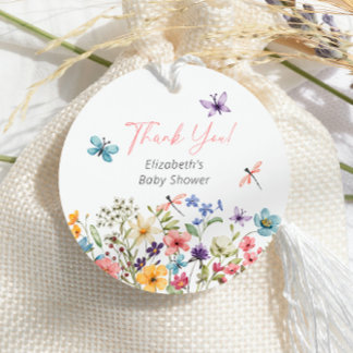 Etiquetas Para Recuerdos Baby Shower de Wilflower Butterfly Garden