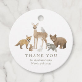 Etiquetas Para Recuerdos Baby Shower de Woodland Animals