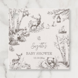 Etiquetas Para Recuerdos Baby Shower de Woodland Animals