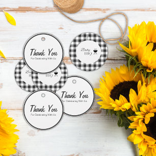 Etiquetas Para Recuerdos Baby Shower en blanco y negro ruso gracias