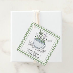 Etiquetas Para Recuerdos Baby Shower, Fiesta de té de la Copa del Té
