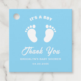 Etiquetas Para Recuerdos Baby Shower Fun Trendy Es Un Niño De Pies Blancos 