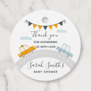 Etiquetas Para Recuerdos Baby Shower gracias a los retro-coches de transpor