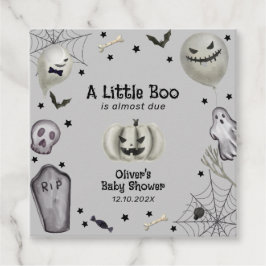 Etiquetas Para Recuerdos Baby Shower Gray Modern Little Boo Ghost Boy