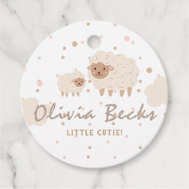 Etiquetas Para Recuerdos Baby Shower ilustrativo Cream Pastel