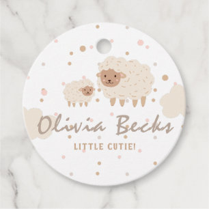 Etiquetas Para Recuerdos Baby Shower ilustrativo Cream Pastel