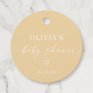 Etiquetas Para Recuerdos Baby Shower Minimalista simple