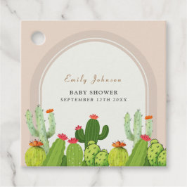 Etiquetas Para Recuerdos Baby Shower Neutral Boho Cactus Arch