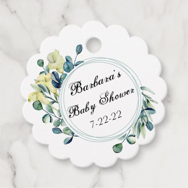 Etiquetas Para Recuerdos Baby Shower personalizar (Anverso)