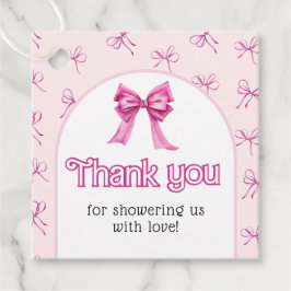 Etiquetas Para Recuerdos Baby Shower Pink Bow