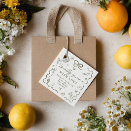 Etiquetas Para Recuerdos Baby Shower Rustic Farmer de producción local