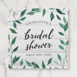 Etiquetas Para Recuerdos Baby Shower Rústico con Vegetación