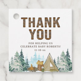 Etiquetas Para Recuerdos Baby Shower Rústico Un Pequeño Camper Favorece