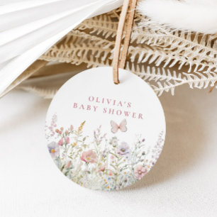 Etiquetas Para Recuerdos Baby Shower Spring Wildflower Field
