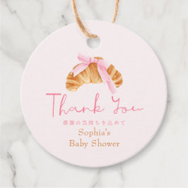 Etiquetas Para Recuerdos Baby Shower Thank You Favor Coquette Croissant