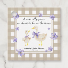 Etiquetas Para Recuerdos Baby Shower Watercolor Silly Goose