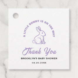Etiquetas Para Recuerdos Baby Shower White Purple Easter Little Bunny Guay