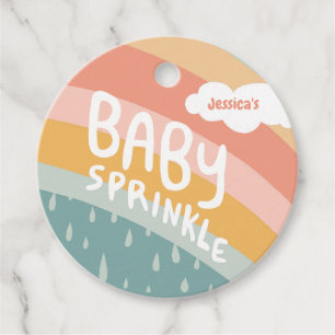 Etiquetas Para Recuerdos BABY SPRINKLE Cute Nubes Arcoiris GRACIAS Personal