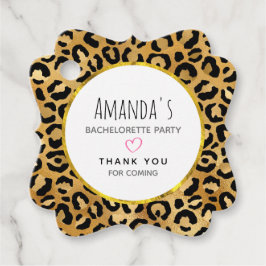 Etiquetas Para Recuerdos Bachelorette de patrón de impresión de leopardo sa