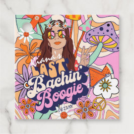 Etiquetas Para Recuerdos Bachelorette Groovy años 70 Last Bachin' Boogie ID
