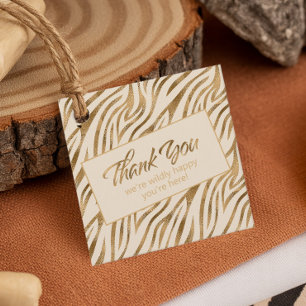 Etiquetas Para Recuerdos Bachelorette Willy Happy Gracias Zebra Gold ID1151