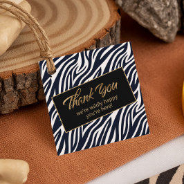 Etiquetas Para Recuerdos Bachillerato salvaje feliz gracias Zebra BW ID1151