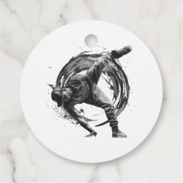 Etiquetas Para Recuerdos Bailarín en acción, en forma de bandeja de tinta