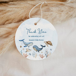 Etiquetas Para Recuerdos Bajo el mar Baby Shower Gracias