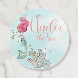 Etiquetas Para Recuerdos Bajo la sirena marina acuarela