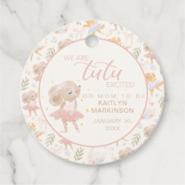 Etiquetas Para Recuerdos Ballerina Mouse Tutu Emocionado Baby Shower