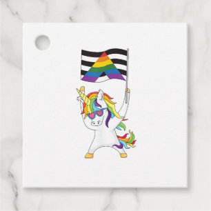 Etiquetas Para Recuerdos Bandera de Aliado Recto Unicornio Trans Gay Pride 